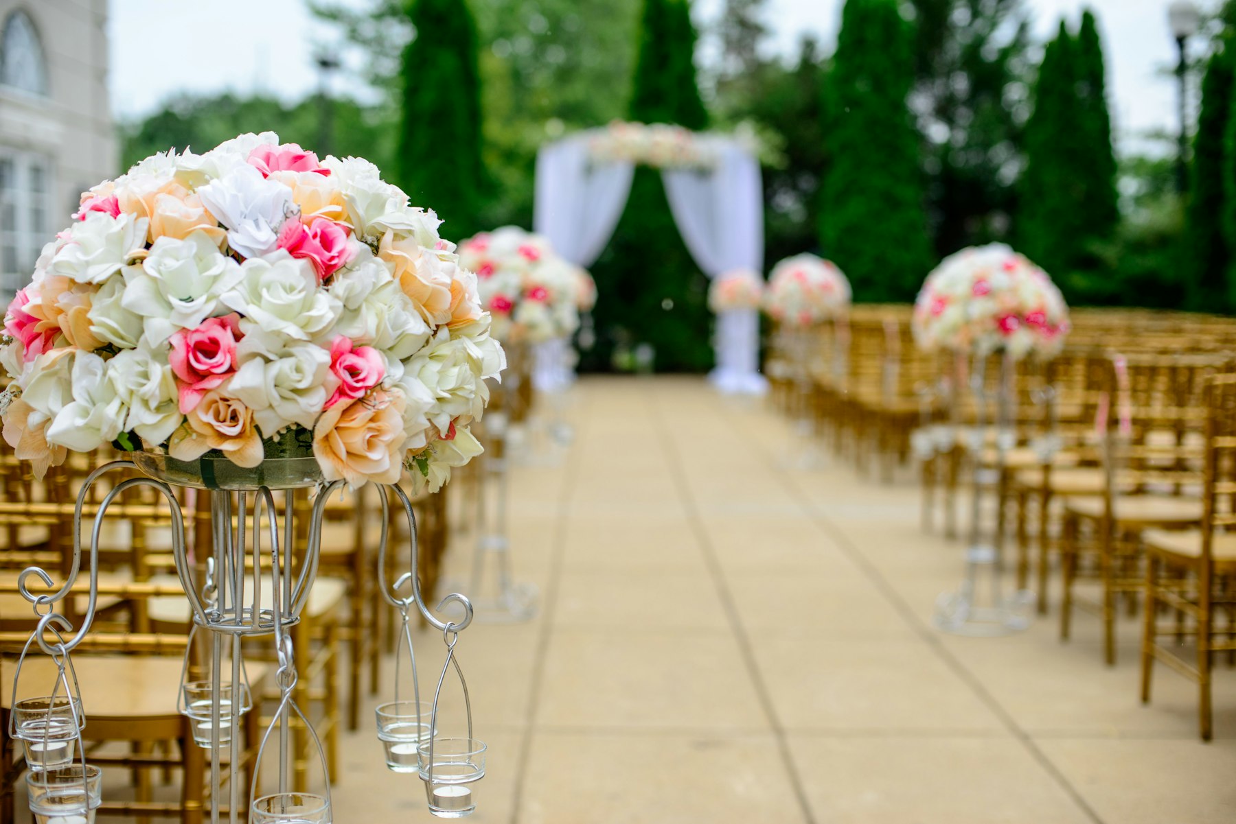 Wedding ceremony moment at the altar